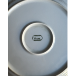 Dos assiette plate blanche porcelaine grand format poinçon