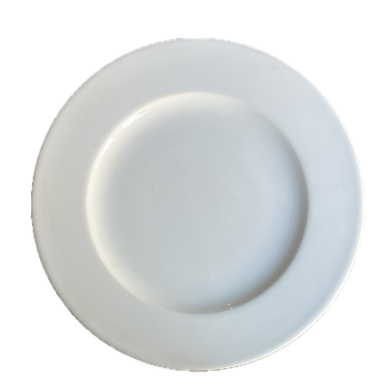 Assiette plate blanche ronde finition lisse Ø26cm vue dessus