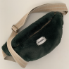 Sac banane vert peluche