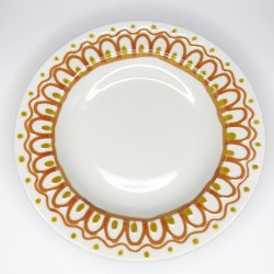 Assiette creuse – Porcelaine Fontebasso 1760 Décor Oliva Bianco