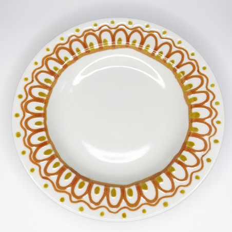 Assiette creuse – Porcelaine Fontebasso 1760 Décor Oliva Bianco