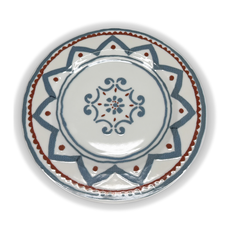 assiette dessert Fontebasso 1760  Fondo Oliva 21 Made in Italy