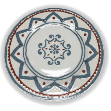 assiette dessert Fontebasso 1760  Fondo Oliva 21 Made in Italy