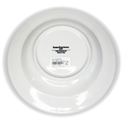 Dos assiette creuse décor étoile bleue et rouge  porcelaine blanche