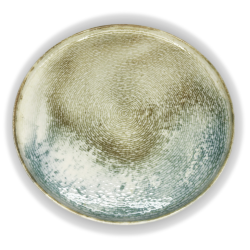 Assiette creuse Kütahya Porselen glaçure réactive beige brun – Ø 26 cm