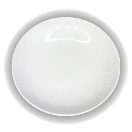 Assiette creuse GenWare BS4034 relief spirale bordure Réf  vue dessus