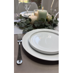 Assiette plate GenWare BS4034 – Relief quadrillage en bordure Ø 27 cm