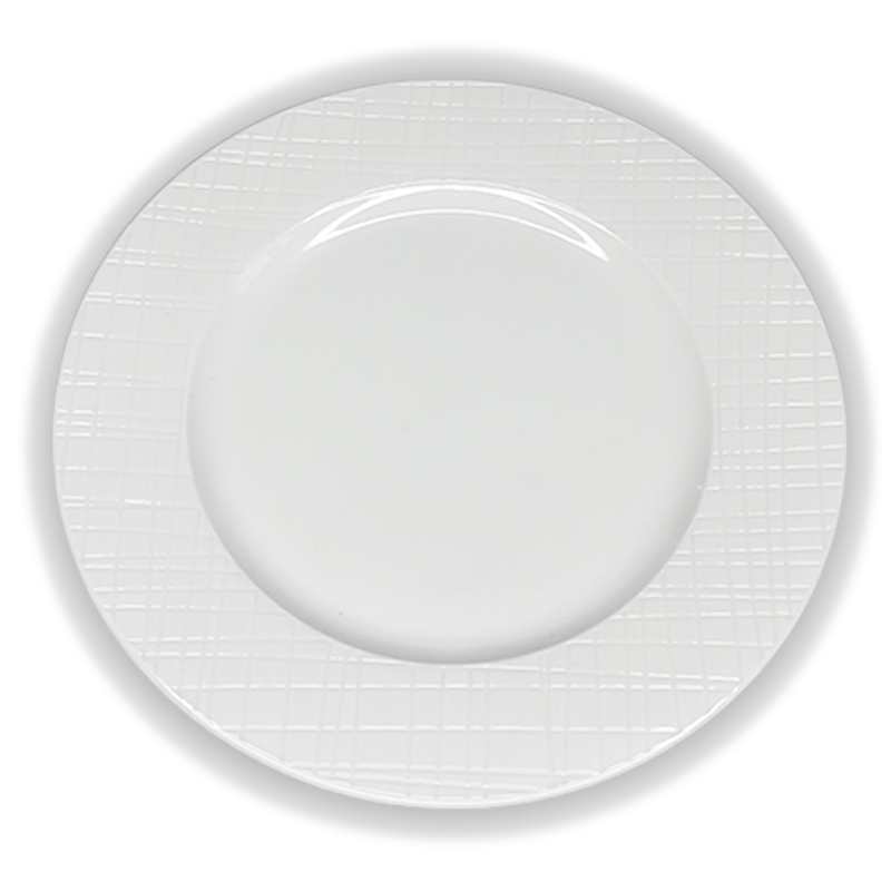 Assiette dessert GenWare BS4034 – Relief quadrillage