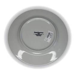 Dos grande assiette creuse décor roses rouges fleurs jaunes porcelaine