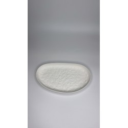 Plat ovale REX Cookplay Bilbao blanc forme organique vue dessus