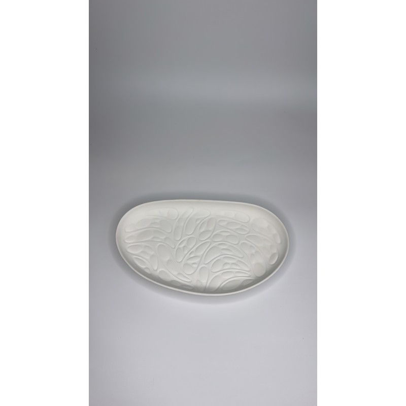 Plat ovale REX Cookplay Bilbao blanc forme organique vue dessus