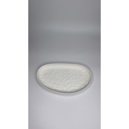 Plat ovale REX Cookplay Bilbao blanc forme organique vue dessus