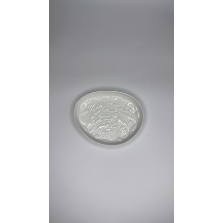 Assiette organique blanche Cookplay Bilbao forme libre vue dessus