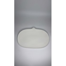 Plat The Tablet Cookplay blanche forme ronde languette vue dessus