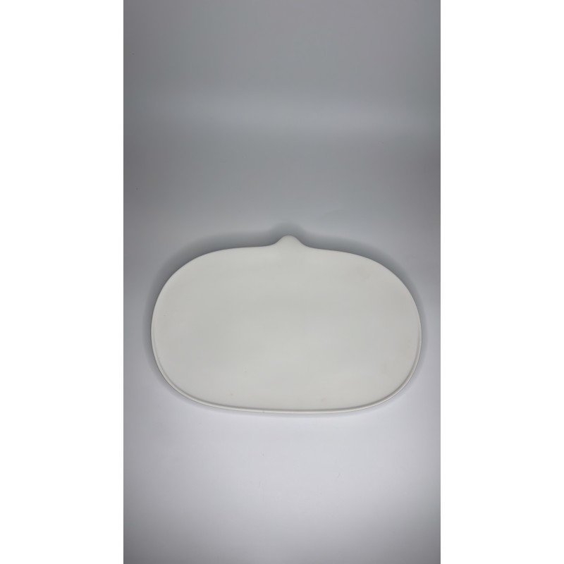 Plat The Tablet Cookplay blanche forme ronde languette vue dessus