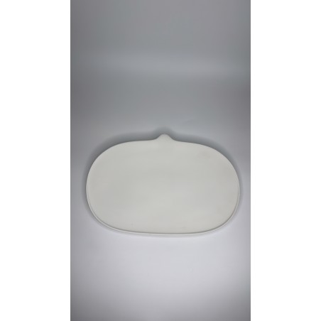 Plat The Tablet Cookplay blanche forme ronde languette vue dessus