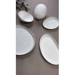 Assiette organique blanche Cookplay Bilbao – Forme libre signature