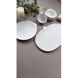 Plat The Tablet Cookplay blanche – Forme ronde avec languette