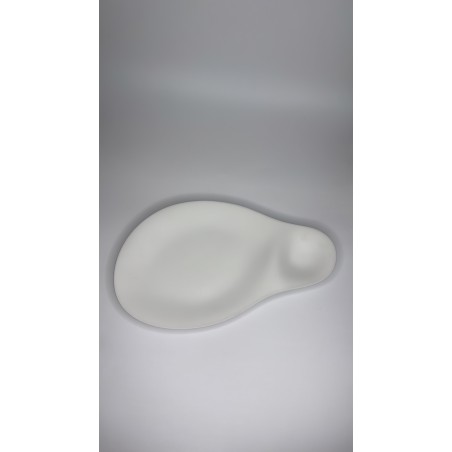 Plat asymétrique porcelaine blanche YAYOI Cookplay forme organique vue dessus