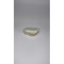 Mini coupelle organique décorative Kütahya porcelaine blanche vue dessus