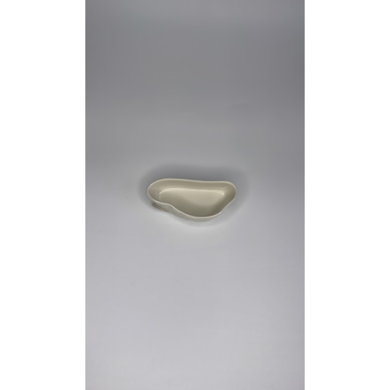 Mini coupelle organique décorative Kütahya porcelaine blanche vue dessus