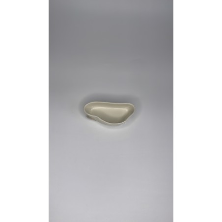 Mini coupelle organique décorative Kütahya porcelaine blanche vue dessus