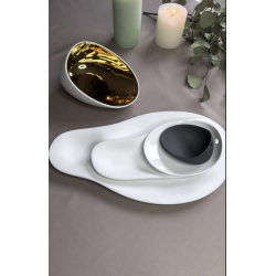 Plat Asymétrique Blanc Design