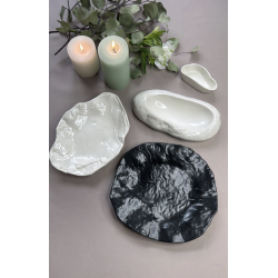 Assiette Texturé Effet Minéral