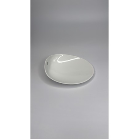 Bol The Tablet Cookplay porcelaine blanche languette vue intérieur dessus