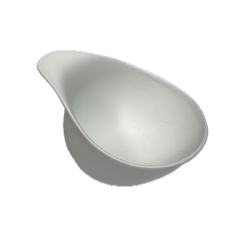 Grande assiette The Tablet Cookplay porcelaine blanche languette vue dessus