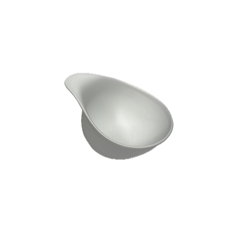 Plat service The Tablet Cookplay porcelaine blanche languette vue dessus