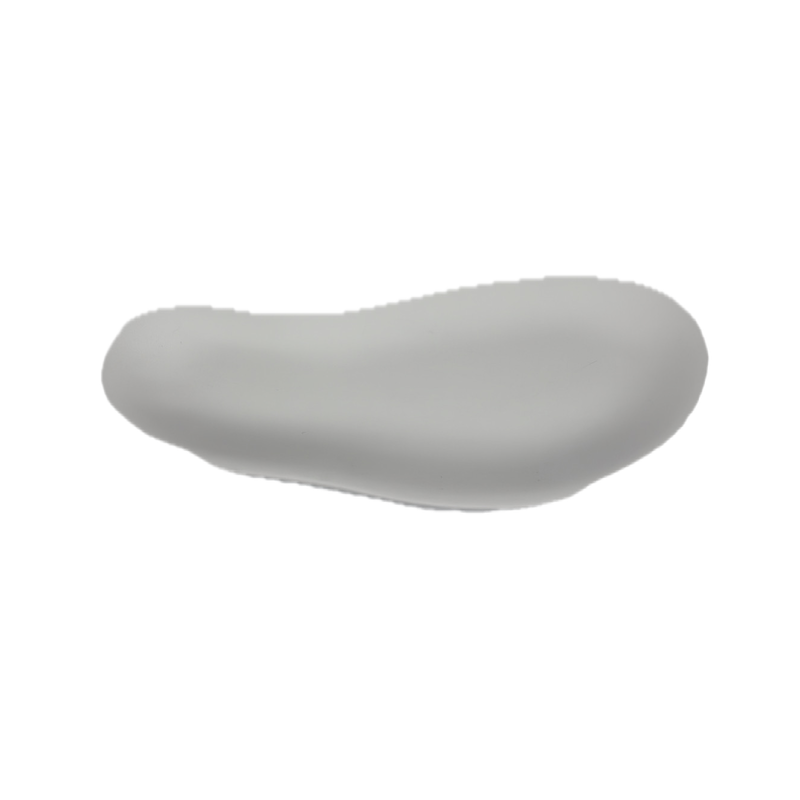 Plateau organique allongé blanc porcelaine courbes naturelles vue dessus