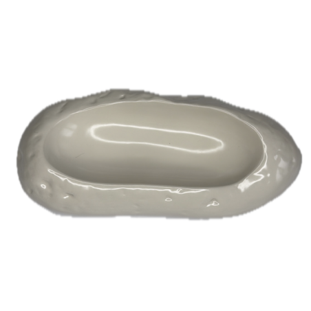 Coupelle ovale blanc crème Kütahya porcelaine design épuré vue dessus
