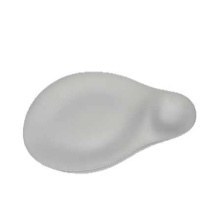 Plat asymétrique porcelaine blanche YAYOI Cookplay forme organique vue dessus