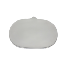 Plat The Tablet Cookplay blanche forme ronde languette vue dessus
