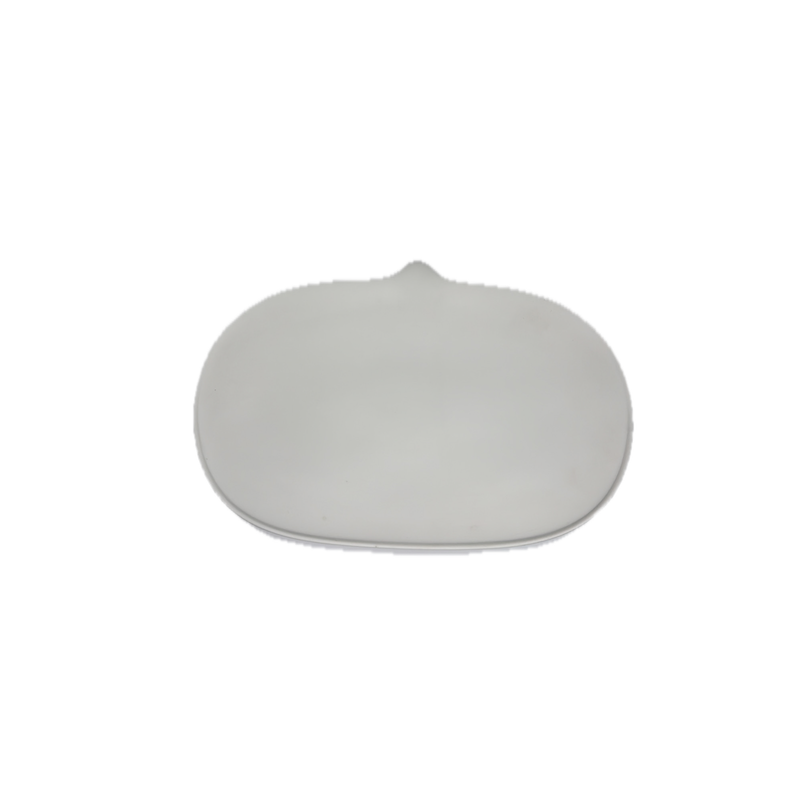 Plat The Tablet Cookplay blanche forme ronde languette vue dessus