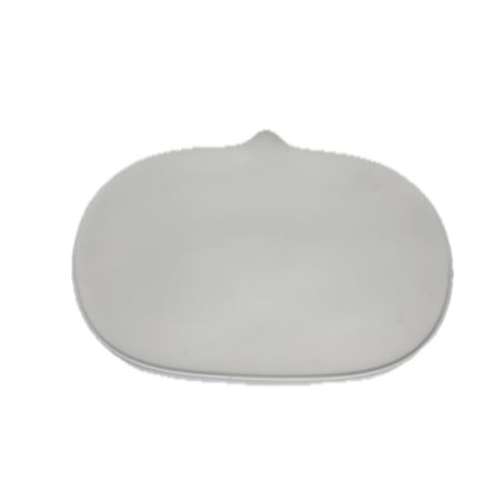 Plat The Tablet Cookplay blanche forme ronde languette vue dessus