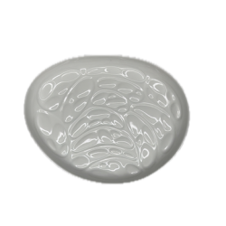 Assiette organique blanche Cookplay Bilbao forme libre vue dessus