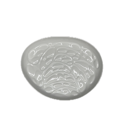 Assiette organique blanche Cookplay Bilbao forme libre vue dessus