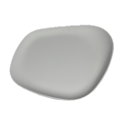 Assiette Yayoi Cookplay blanche forme galet organique vue dessus