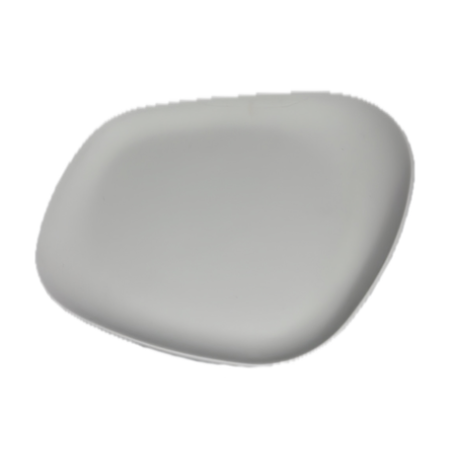 Assiette Yayoi Cookplay blanche forme galet organique vue dessus