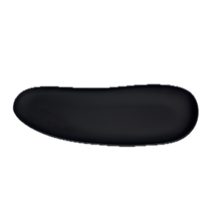 Plat allongé Yayoi Cookplay noir mat forme organique asymétrique vue dessus