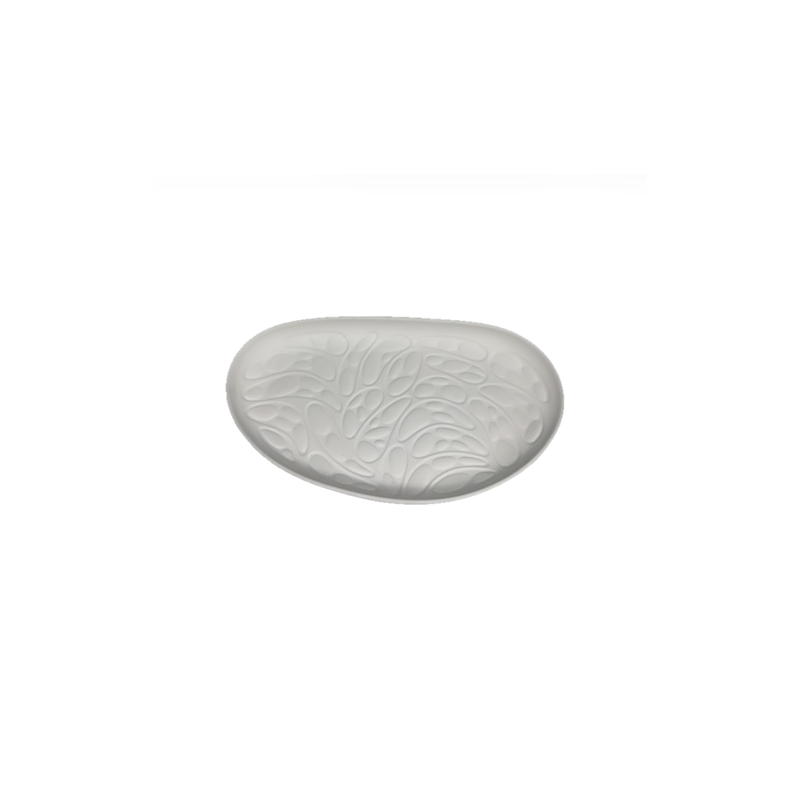 Plat ovale REX Cookplay Bilbao blanc forme organique vue dessus