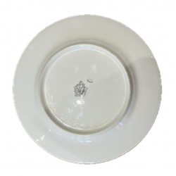 Dos assiette plate porcelaine Limoges Manufacture Royale France