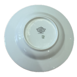 Dos assiette creuse porcelaine Limoges Manufacture Royale poinçon