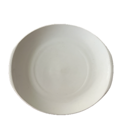 Assiette plate blanche porcelaine unie sobre Ø28cm vue de face