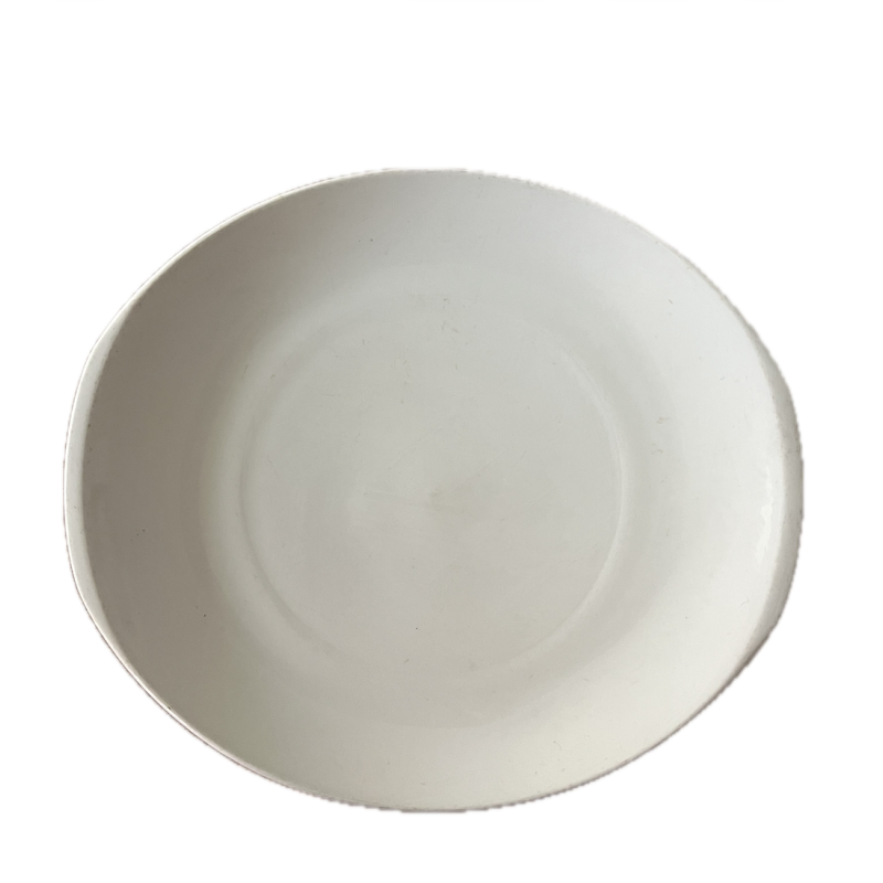 Assiette plate blanche porcelaine unie sobre Ø28cm vue de face