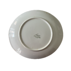 Dos assiette plate blanche porcelaine unie poinçon fabricant