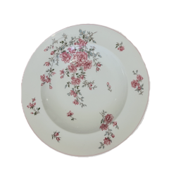 Assiette creuse porcelaine Bernardaud Cie Limoges Ø22,5cm vue dessus